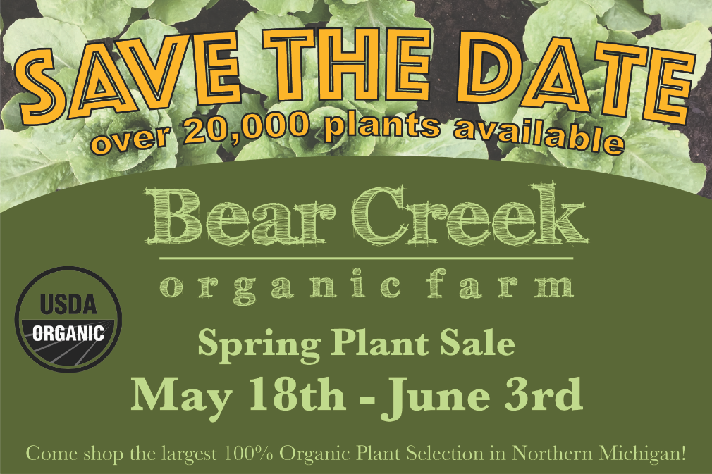 BEAR CREEK ORGANIC PLANT SALE 2017 IS COMING SOON!